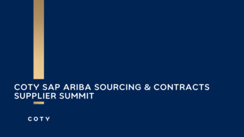 COTY Sap Ariba S2c Supplier Summit
