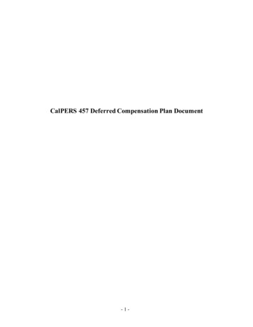 CalPERS 457 Deferred Compensation Plan Document