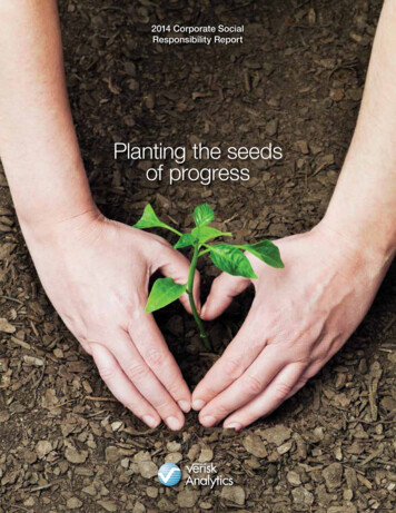 Planting The Seeds Of Progress - Verisk Analytics