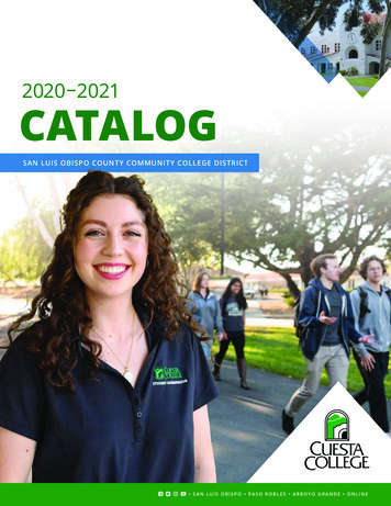 Cuesta College 2020-2021 Catalog - Cerritos College