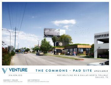 THE COMMONS PAD SITE AVAILABLE - Venture Commercial