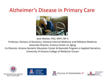 Alzheimer's Disease In Primary Care - Ihs.gov