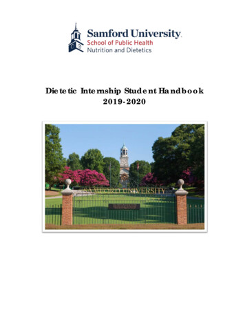 Dietetic Internship Student Handbook - Samford University