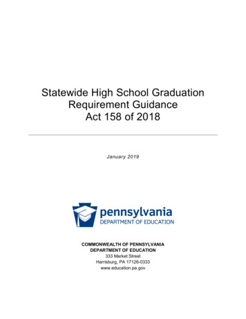 Statewide High School Graduation Requirement Guidance