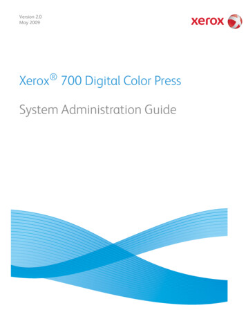 Xerox 700 Digital Color Press System Administration Guide