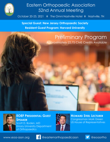 Special Guest: New Jersey Orthopaedic Society Resident Guest Program .