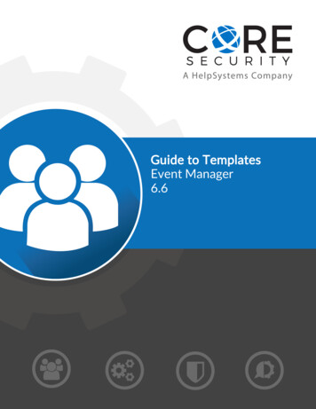GuidetoTemplates EventManager 6 - HelpSystems