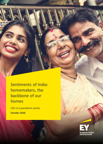 Sentiments Of India: Homemakers, The Backbone Of Our - EY