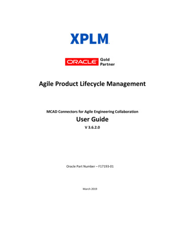 Agile Product Lifecycle Management User Guide - Oracle
