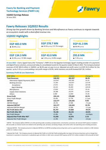 Fawry Releases 1Q2022 Results - Thndrclaps.thndr.app
