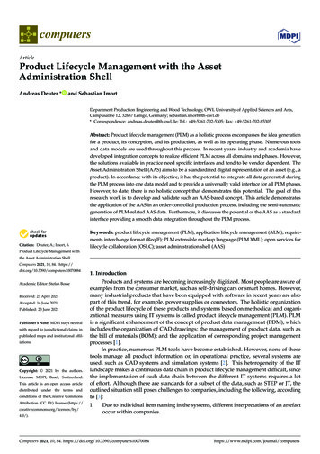 Product Lifecycle Management With The Asset Administration Shell