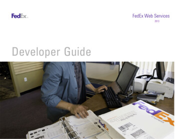 FedEx Web Services Developer Guide - Manuals 