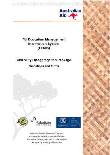Fiji Education Management Information System (FEMIS . - UNESCO