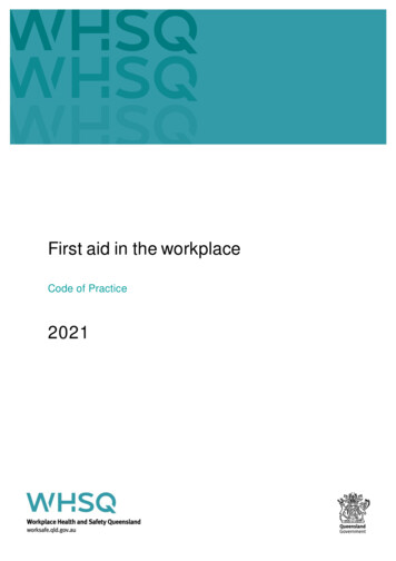 First Aid In The Workplace - WorkSafe.qld.gov.au