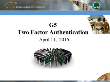 G5 Two Factor Authentication
