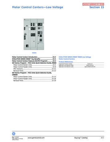 Motor Control Centers—Low Voltage Section 15 - Turtle