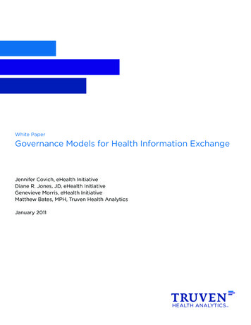 White Paper Governance Models For Health Information Exchange - Colleaga
