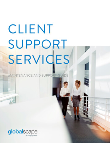 MAINTENANC E AND SUPPORT GUIDE - HelpSystems