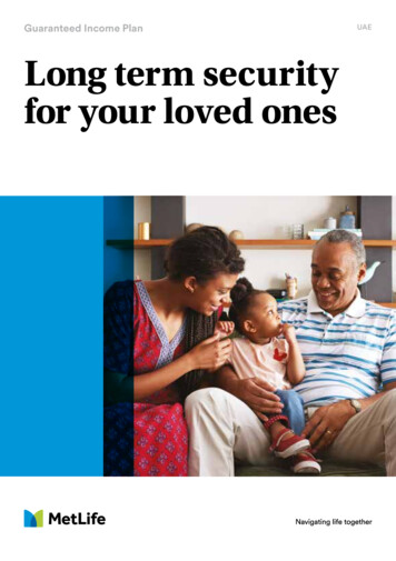 Guaranteed Income Plan Long Term Security For Your Loved Ones - MetLife