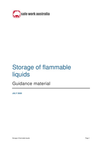 Guide - Storage Of Flammable Liquids - Safe Work Australia