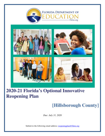 2020-21 Florida's Optional Innovative Reopening Plan [Hillsborough County]