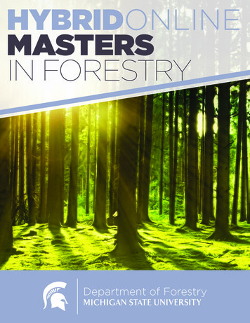 HYBRIDONLINE MASTERS IN FORESTRY - College Of Agriculture & Natural .
