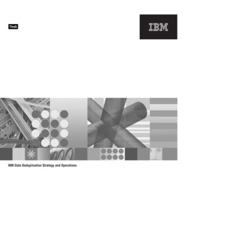 IBM Data Deduplication Strategy And Operations