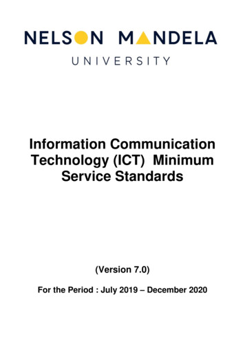 ICT Minimum Service Standards - Nelson Mandela University