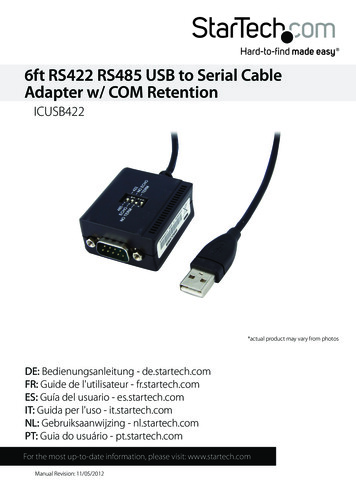 6ft RS422 RS485 USB To Serial Cable Adapter W/ COM Retention