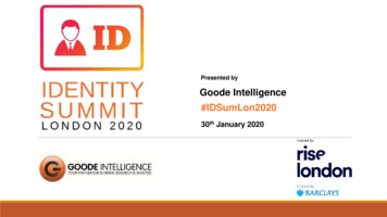 Presented By Goode Intelligence #IDSumLon2020