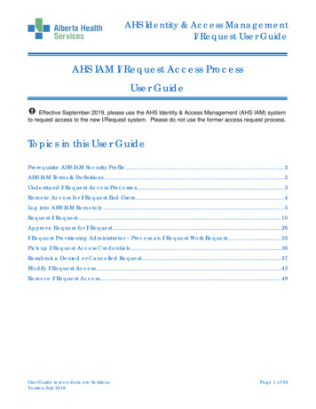 AHS IAM IRequest User Guide - Alberta Health Services