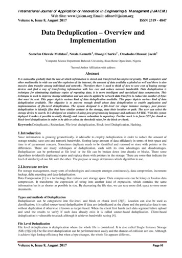 Data Deduplication - Overview And Implementation - IJAIEM