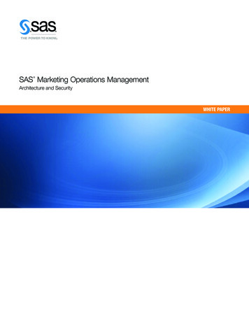 Architecture And Security WHITE PAPER - SAS