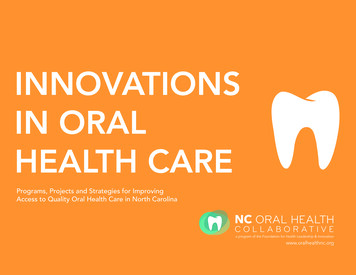 Collaborative Innovations Nc Oral Health In Oral Health Care Collaborative