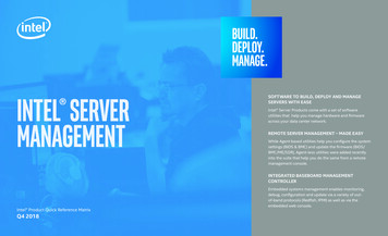 Intel Server Software To Build, Deploy And Manage Servers With Ease