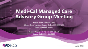 Medi-Cal Managed Care Advisory Group Meeting