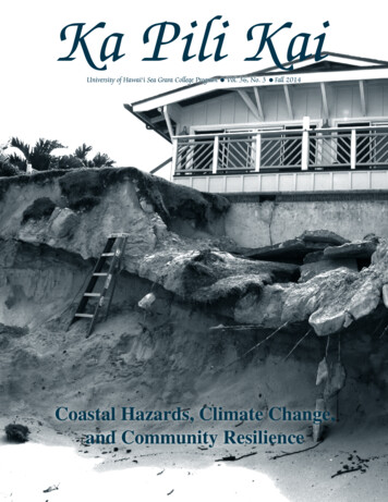 Coastal Hazards, Climate Change, And Community Resilience