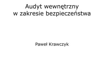 Audyt Wewnętrzny W Zakresie Bezpieczeństwa - IPsec.pl
