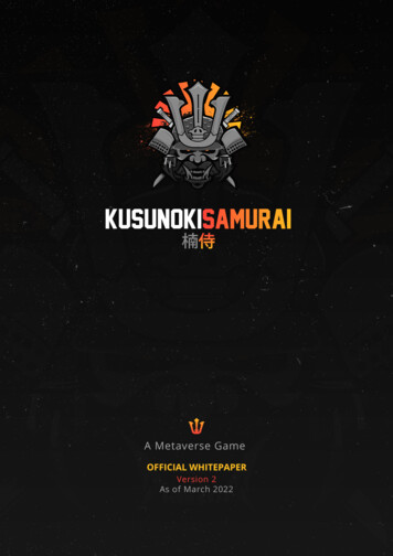 A Metaverse Game - Kusunoki Samurai