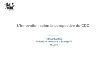 L'Innovation Selon La Perspective Du CDO - IT Architecture & Strategy