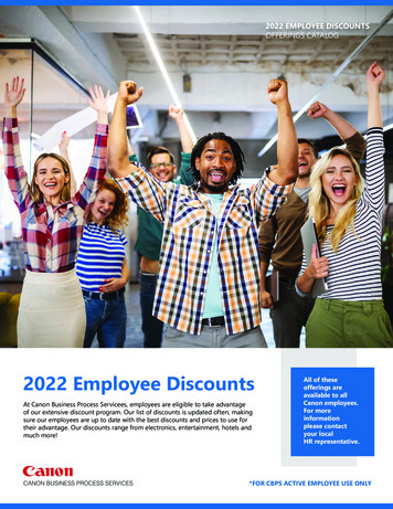 2022 Employee Discounts - Canon Global