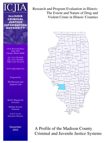 A Profile Of The Madison County Criminal And Juvenile Justice Systems