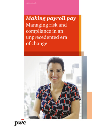 Managing Risk And Compliance In An Unprecedented Era Of Change - PwC