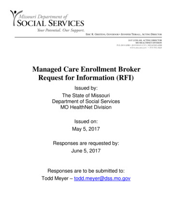 Managed Care Enrollment Broker Request For Information (RFI)