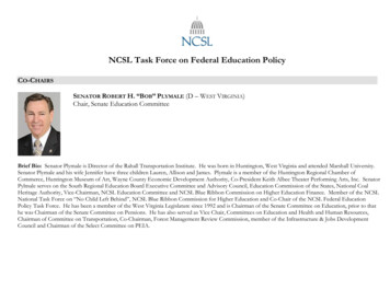 NCSL Task Force On Federal Education Policy