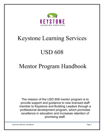 Mentor Program Handbook - Keystonelearning 