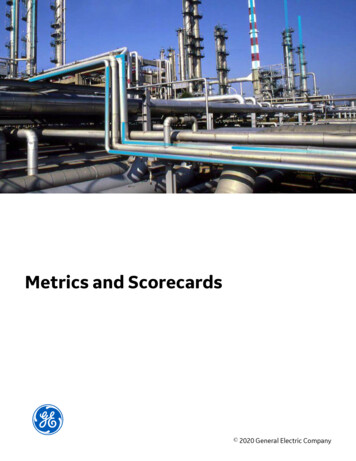 Metrics And Scorecards - GE