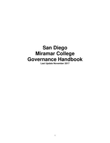 San Diego Miramar College Governance Handbook
