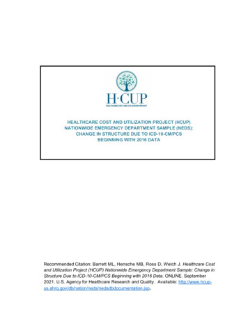 Healthcare Cost And Utilization Project (Hcup) Nationwide Emergency .