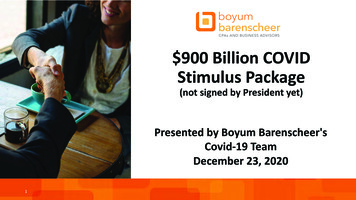  900 Billion COVID Stimulus Package - Boyum Barenscheer